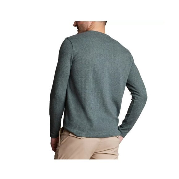 NEW English Laundry Men's XXL Green Long-Sleeve Crew Neck Waffle Knit Sweatshirt - Picture 2 of 11